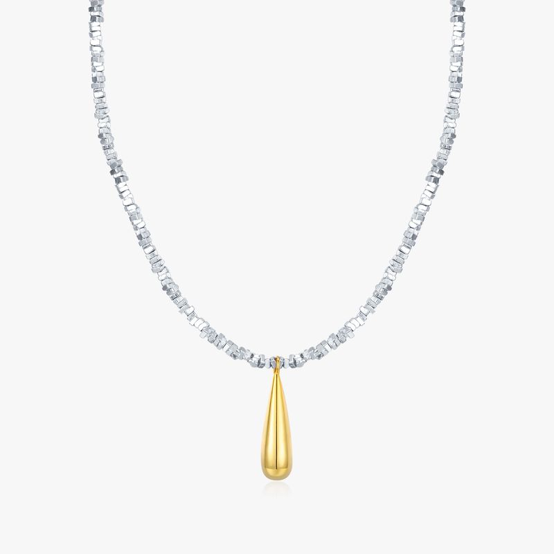 Ig-stil Nordischer Stil Wassertropfen Sterling Silber Überzug 18 Karat Vergoldet Versilbert Halskette Mit Anhänger
