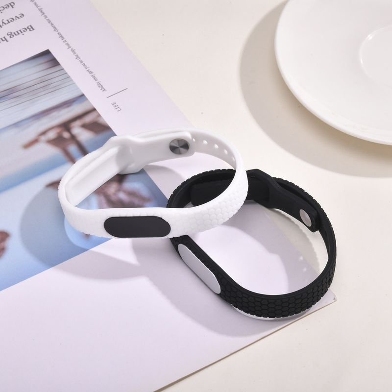 Simple Style Commute Oval Alloy Silica Gel Couple Wristband
