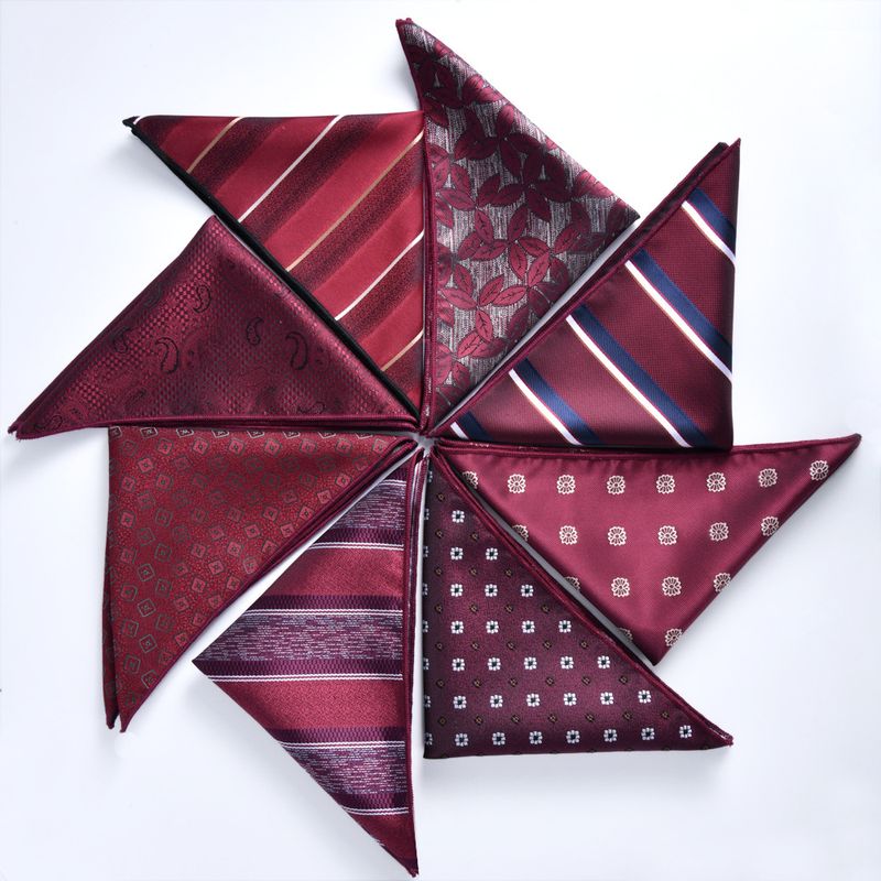 Simple Style Stripe Polyester Jacquard Men's Pocket Square 1 Piece