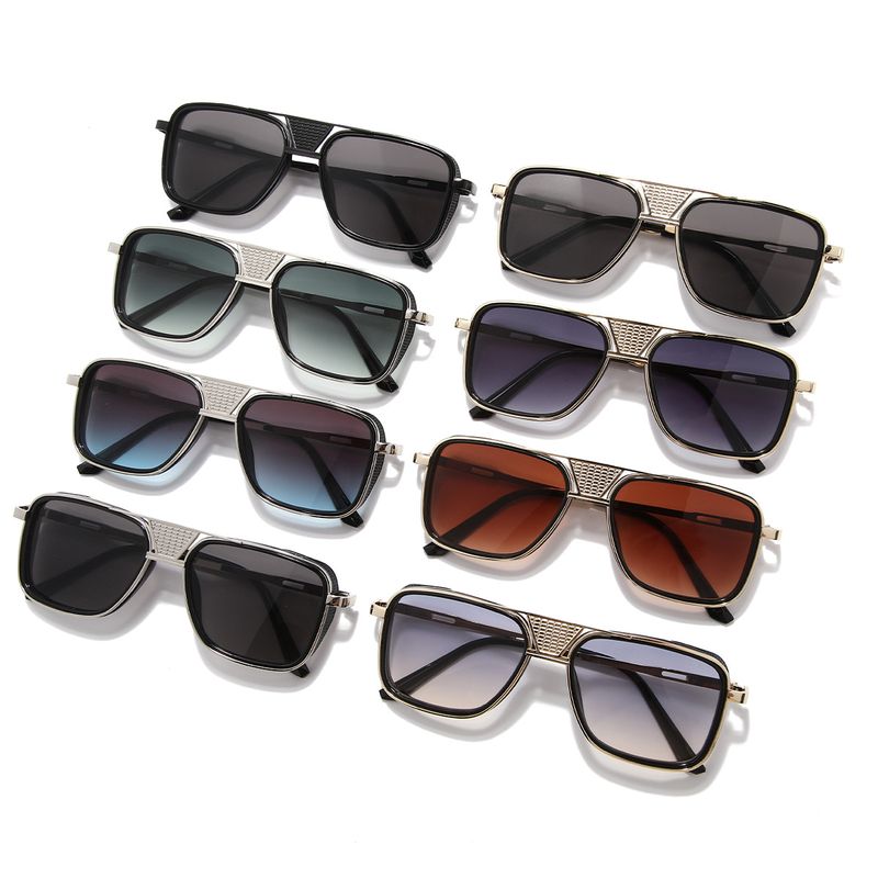 Elegant Simple Style Color Block Pc Square Full Frame Women's Sunglasses