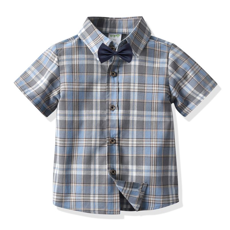 Simple Style Plaid Cotton T-shirts & Shirts