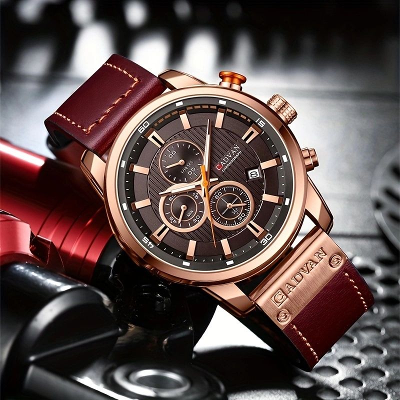 Casual Business Luxurious Color Block Buckle Quartz Men's Watches