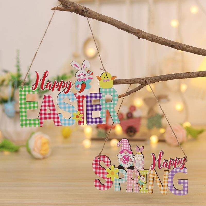 Easter Cute Letter Wood Party Decorative Props