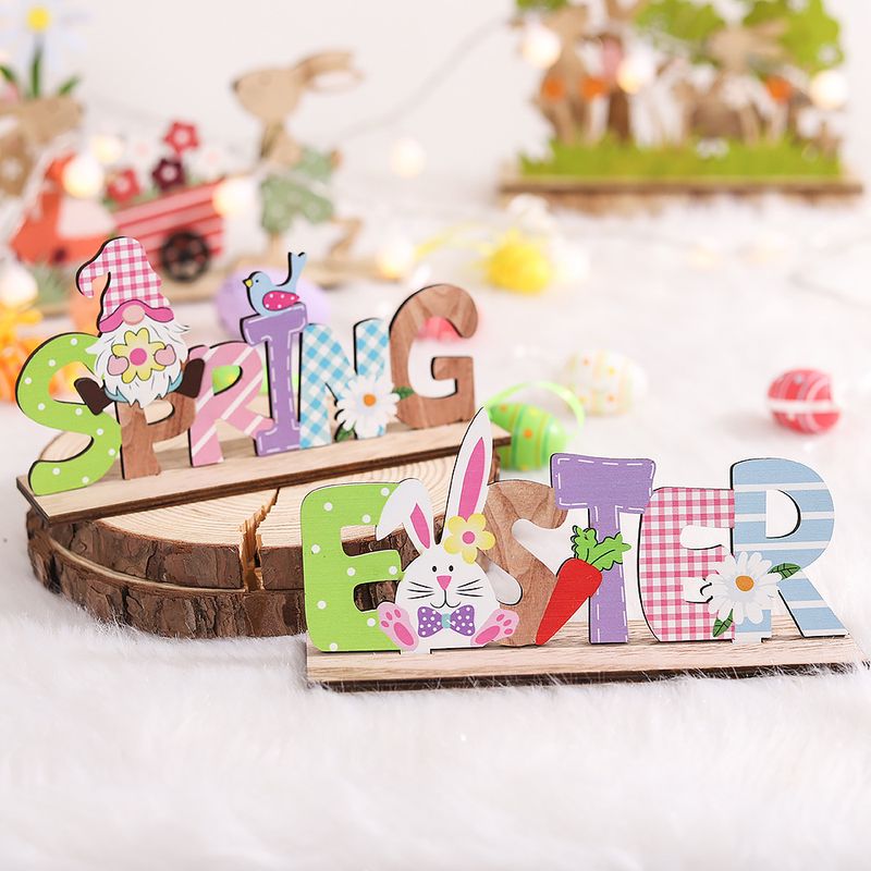 Easter Simple Style Classic Style Letter Wood Holiday Daily Decorative Props