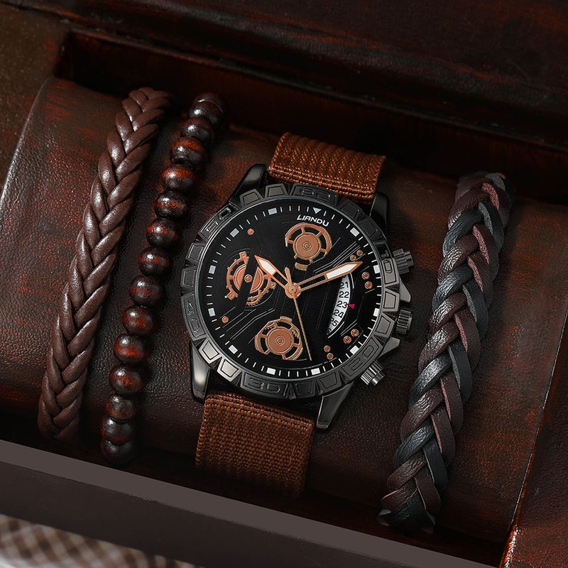 Business Geometric Buckle Quartz Men's Watches