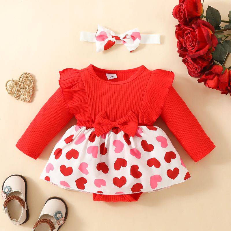 Casual Color Block Cotton Baby Clothing Sets