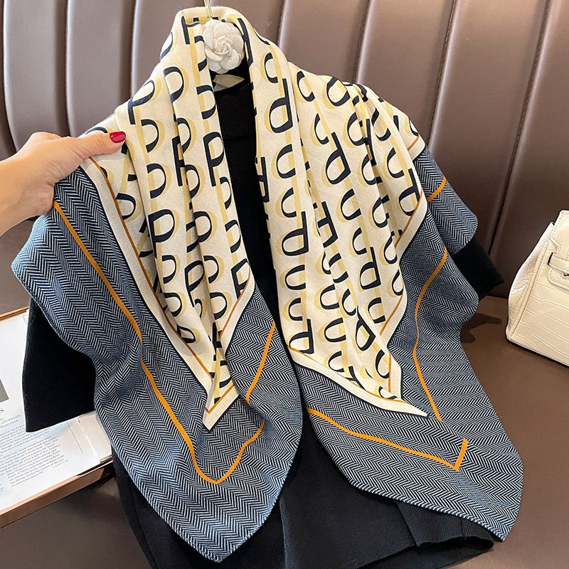 Women's Simple Style Letter Polyester Scarf