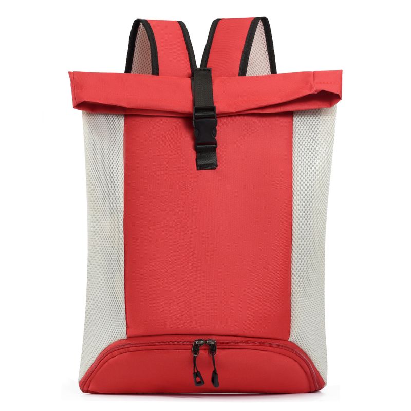 Men's Solid Color Nylon Zipper Fashion Backpack Hiking Backpack