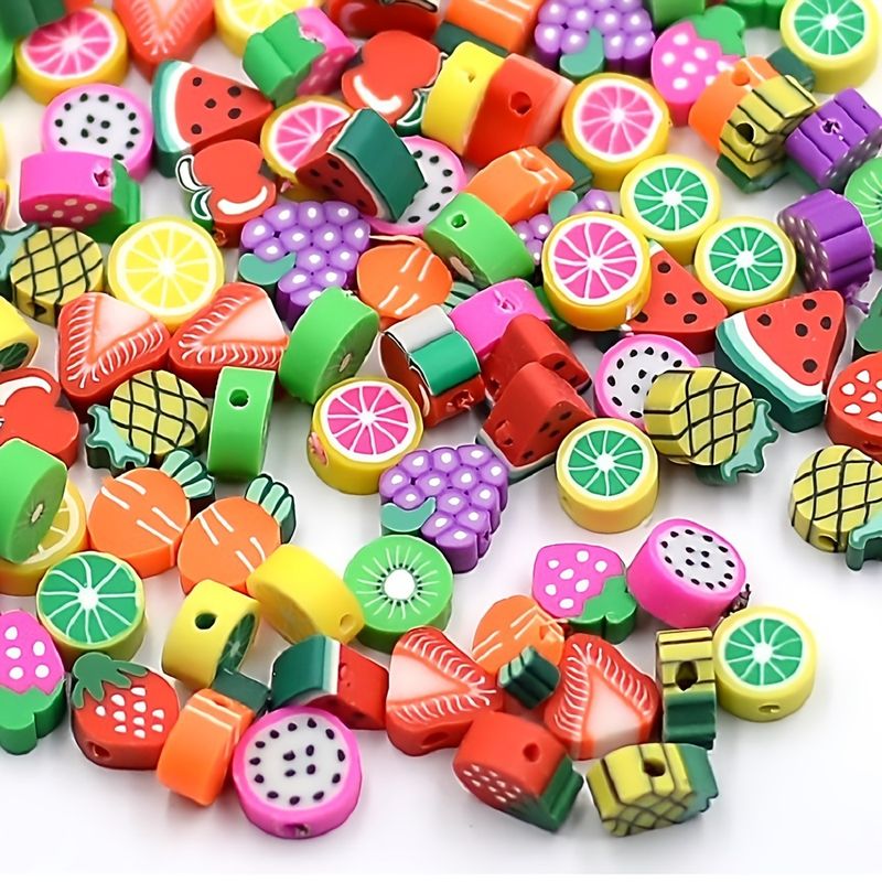 100 PCS/Package Soft Clay Fruit Beads
