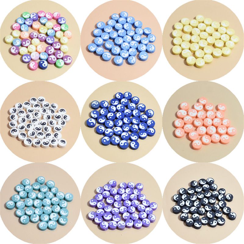 100 Pièces/Paquet Argile Molle Potins Perles