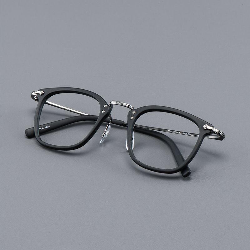 أسلوب بسيط اللون الصامد مادة صمغية مربع اطار كامل النظارات البصرية
