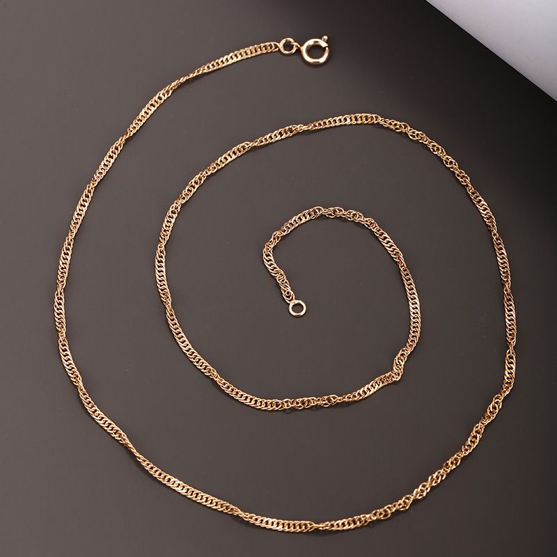 Xuping Simple Style Solid Color Alloy Copper Alloy Plating Unisex Necklace