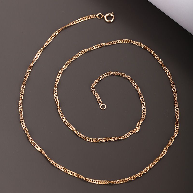 Xuping Style Simple Couleur Unie Alliage Alliage De Cuivre Placage Unisexe Collier