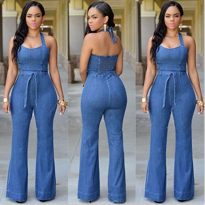 Women's Daily Casual Streetwear Solid Color Full Length Washed Jumpsuits
