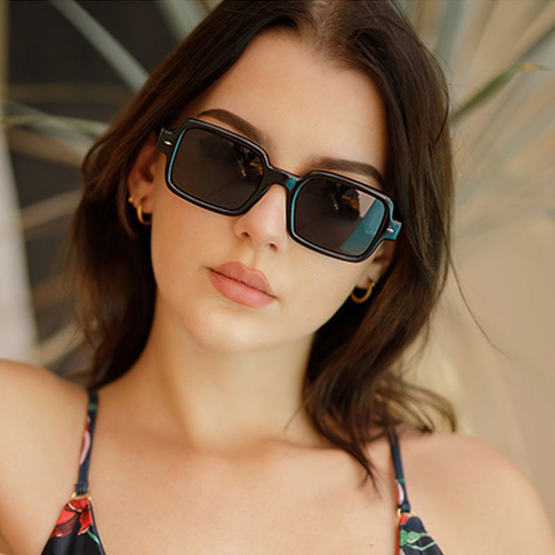 IG Style Retro Geometric Ac Square Full Frame Women's Sunglasses