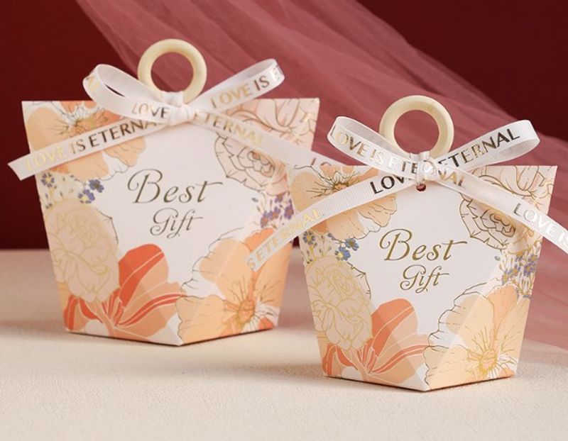 Letter Flower Paper Wedding Banquet Gift Bags
