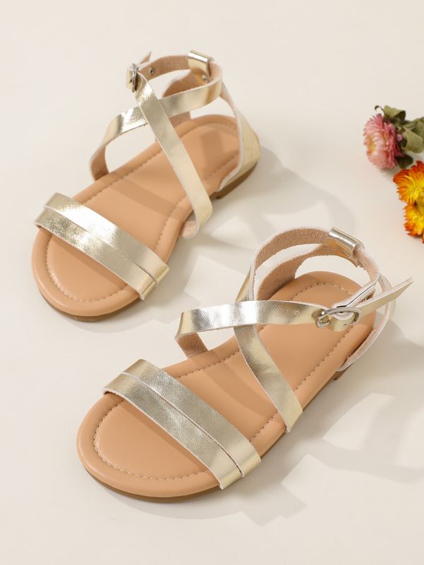 Girl's Casual Elegant Multicolor Point Toe Casual Sandals