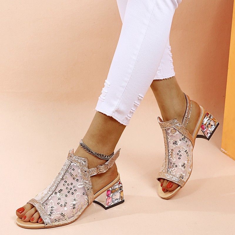 Women's Elegant Solid Color Open Toe Fashion Sandals