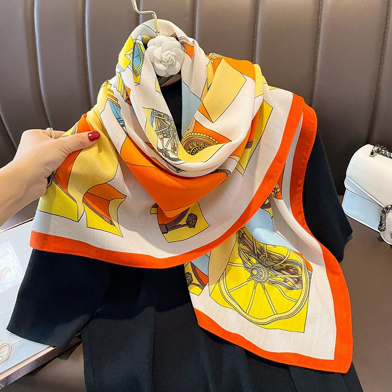 Women's Elegant Simple Style Horse Polyester Scarf