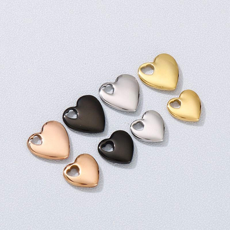 1 Piece Stainless Steel 18K Gold Plated Heart Shape Pendant