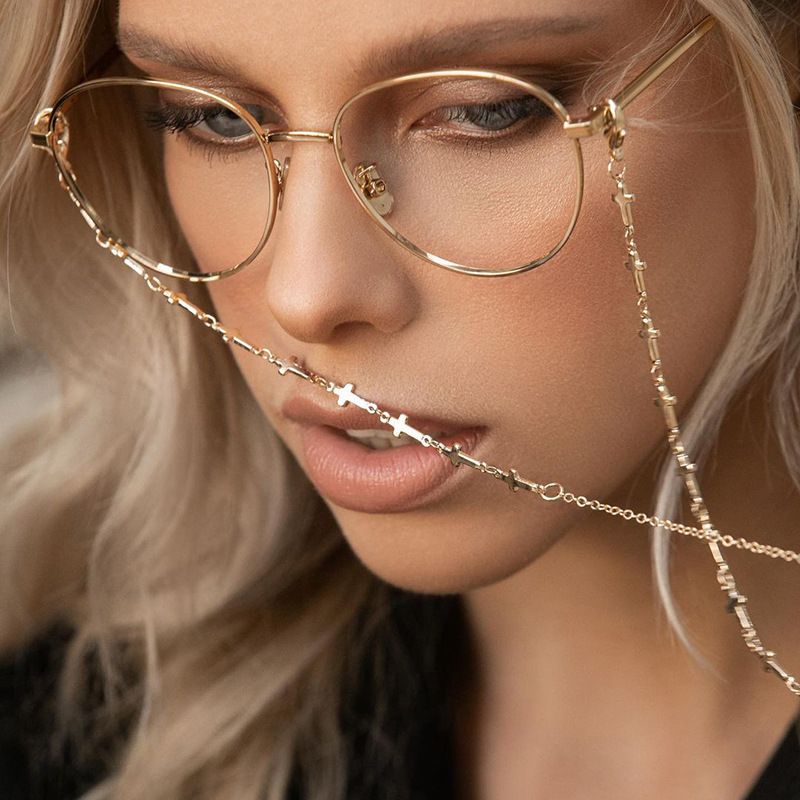 Elegant Sexy Cross Alloy Women's Glasses Chain