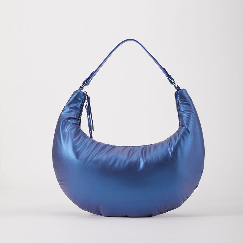 Femmes Petit Nylon Couleur Unie Léopard Style Vintage Forme D'Oreiller Fermeture Éclair Sac D'Épaule