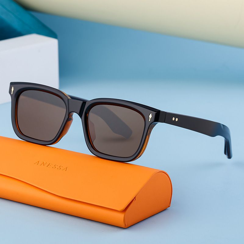 Einfacher Stil Einfarbig Pc Quadrat Vollbild Männer Sonnenbrille