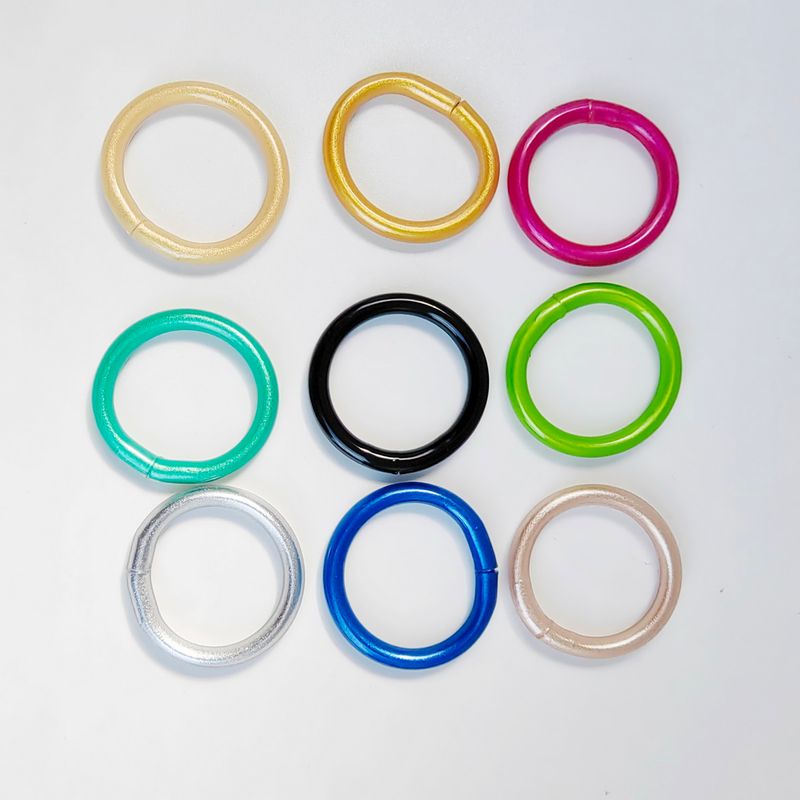 Großhandel Schmuck Einfacher Stil Kreis Runden Kunststoff Ringe