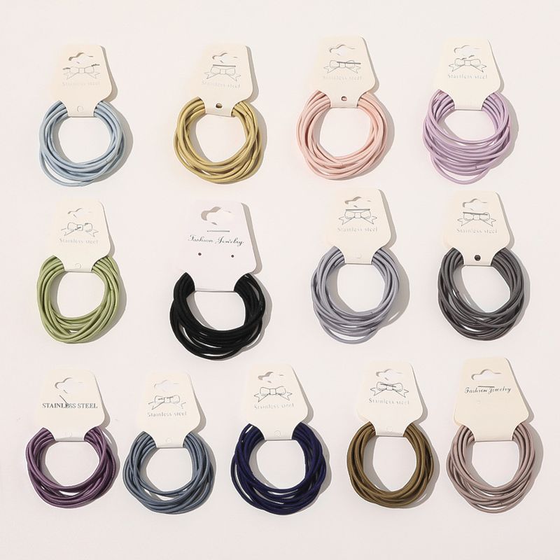 Women's Simple Style Solid Color Cloth Rubber Band