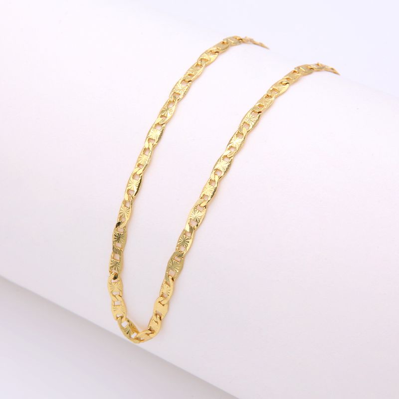 Hip-hop Classic Style Flower Copper Plating 18k Gold Plated Necklace