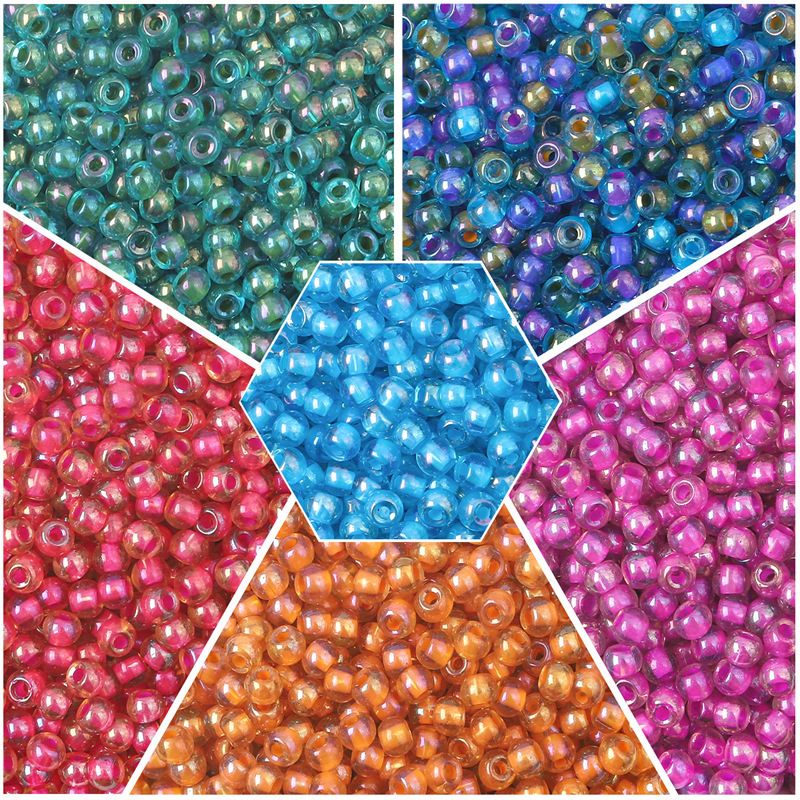1 Satz Durchmesser 4mm Loch 1~1.9mm Glas Ball Perlen
