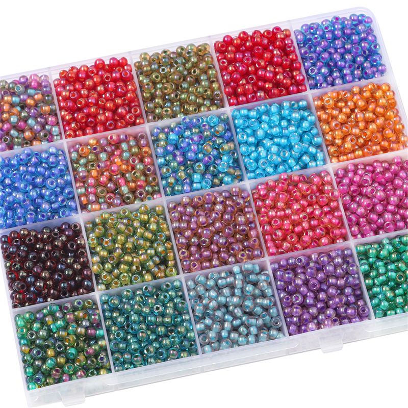 1 Set Diameter 4mm Hole 1~1.9mm Glass Ball Beads