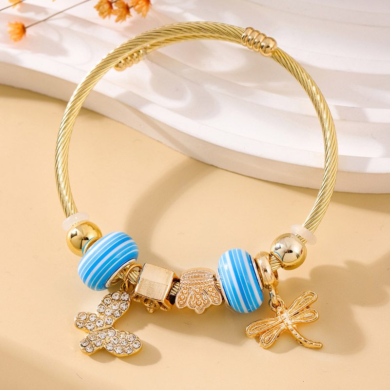 Simple Style Butterfly Alloy Steel Wholesale Bangle