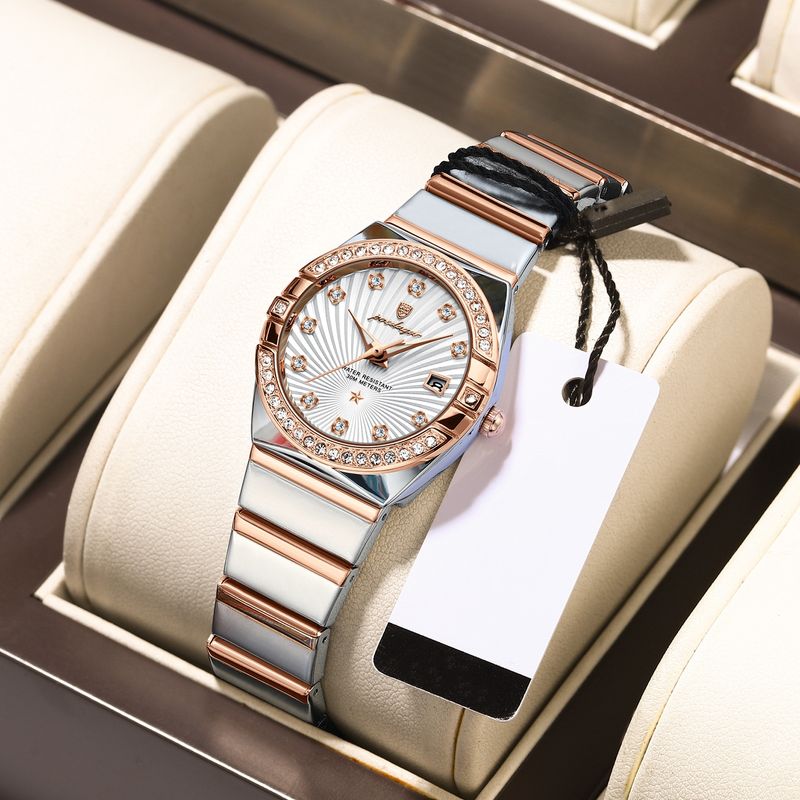 Casual Elegant Solid Color Butterfly Double Snap Quartz Women's Watches