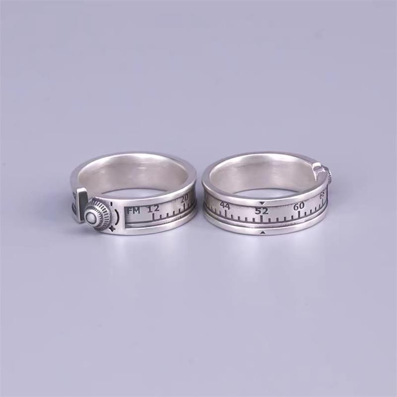 Wholesale Simple Style Number Copper Silver Plated Rings
