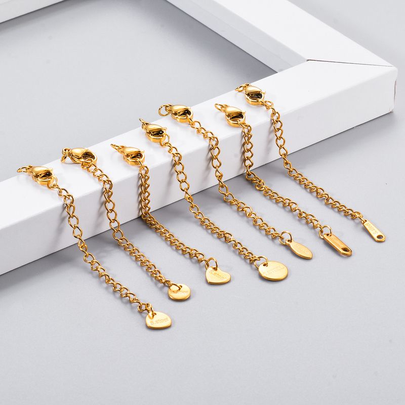 20 Pcs/package Simple Style Solid Color Stainless Steel Plating Chain Jewelry Accessories