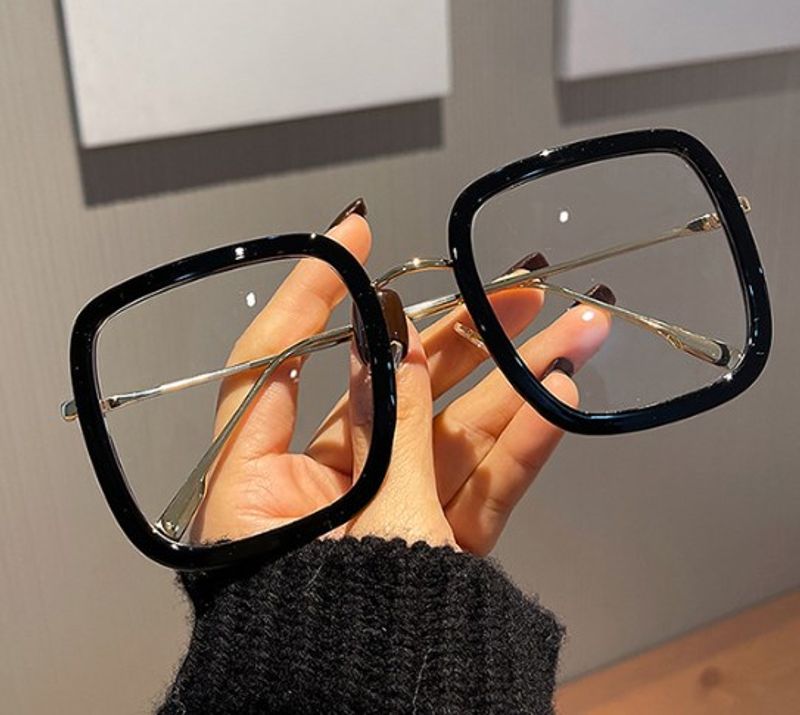 أسلوب بسيط اللون الصامد تيار متردد مربع اطار كامل النظارات البصرية