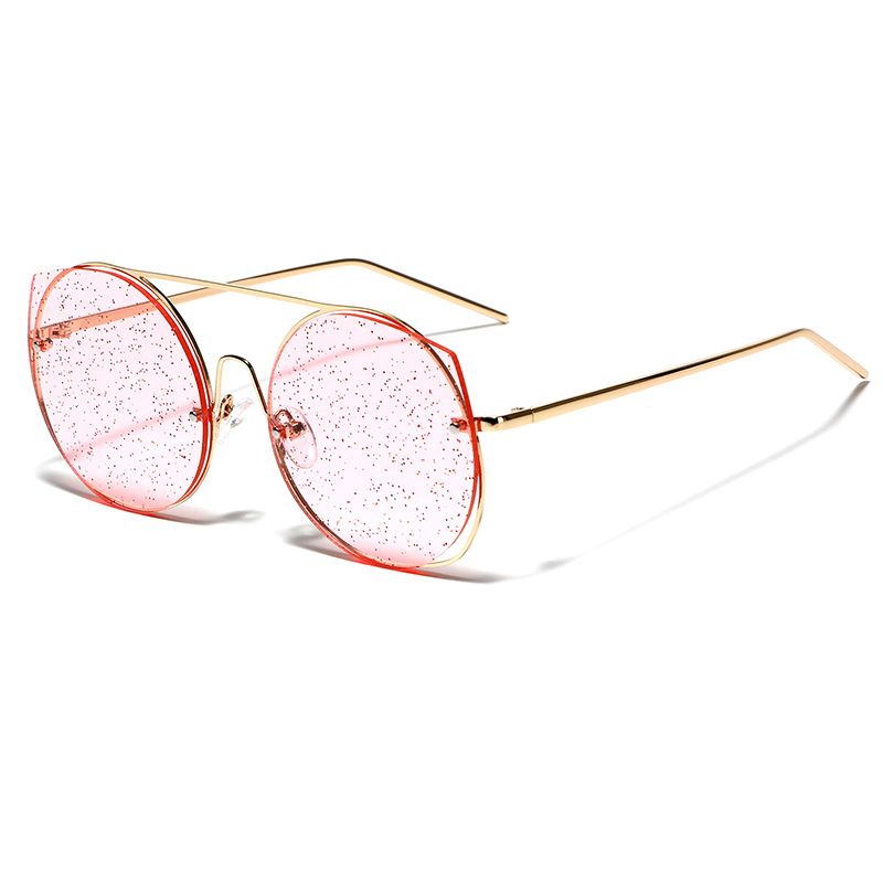 Streetwear Solid Color Ac Round Frame Full Frame Women's Sunglasses