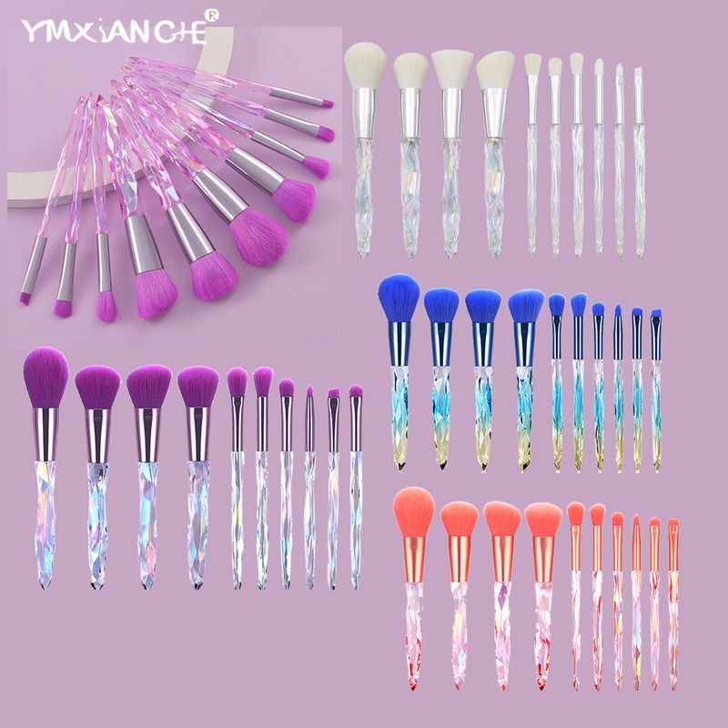 Simple Style Classic Style White Purple Blue Arylic Nylon Acrylic Handle Makeup Brushes 1 Set