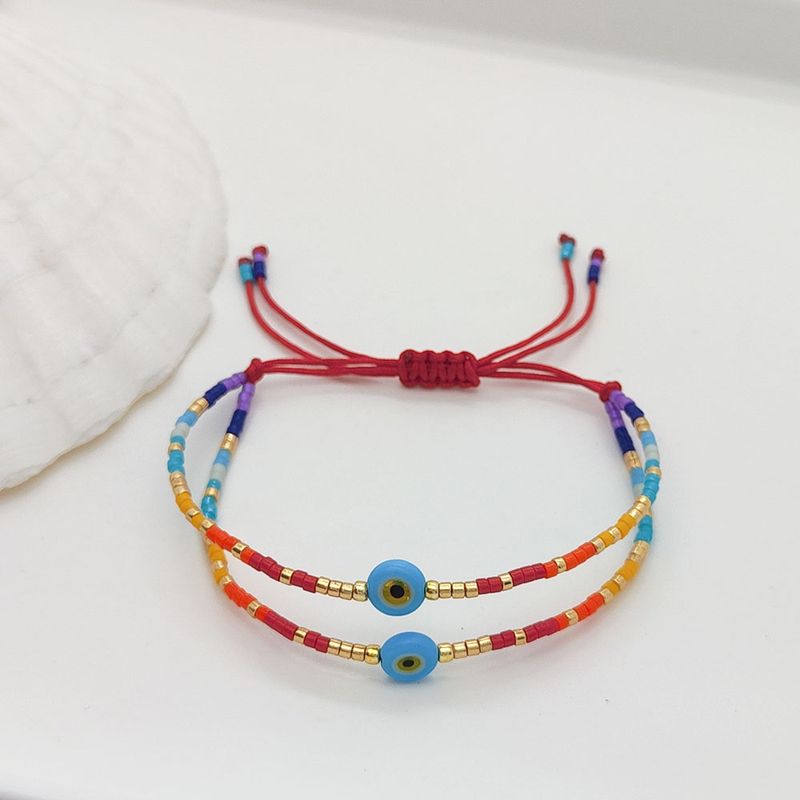 Estilo IG Ojo Del Diablo Ojo Con Cuentas Vidrio Vidrio Enchapado Unisexo Pulsera