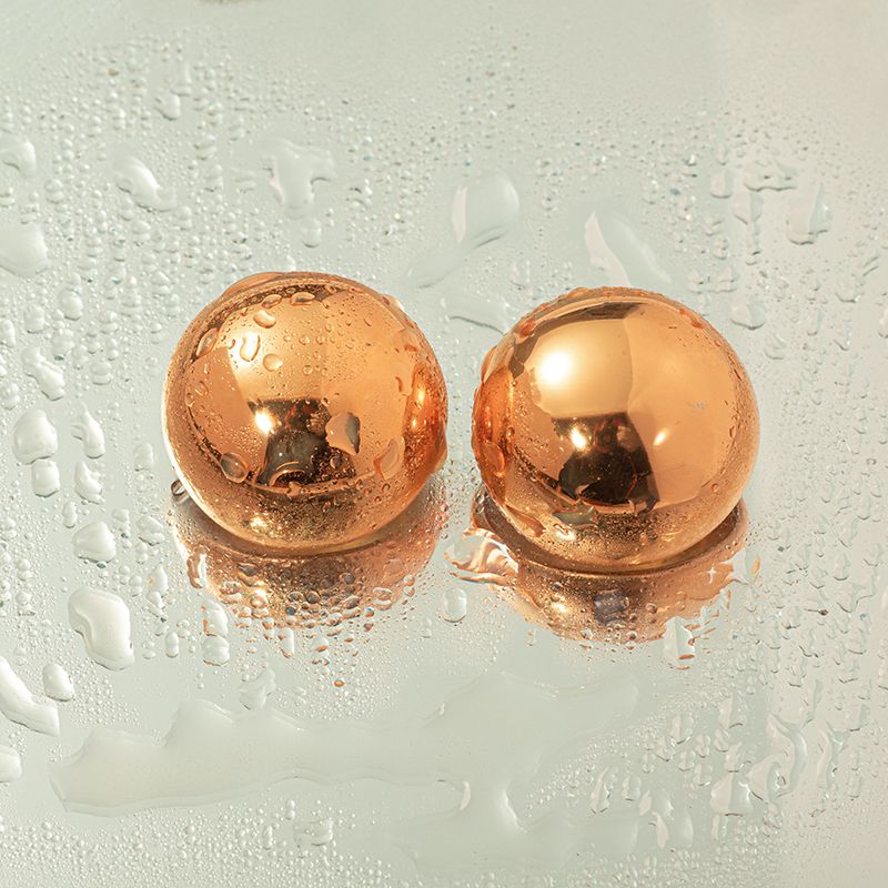 1 Pair Simple Style Round Polishing Plating 304 Stainless Steel Gold Plated Ear Studs