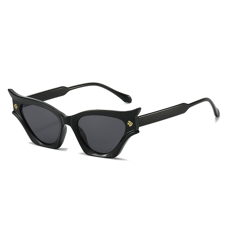 Casual Hip-hop Fish Bone Pc Cat Eye Full Frame Women's Sunglasses