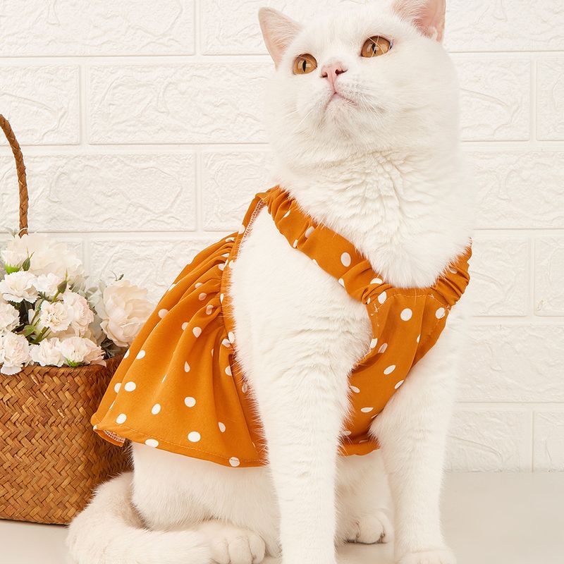 Süß Polyester Runde Punkte Kleidung Für Haustiere