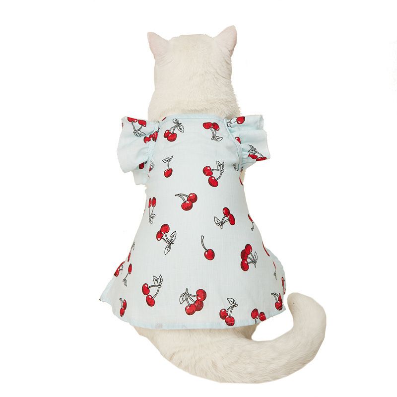Pastoral Baumwolle Kirsche Kleidung Für Haustiere