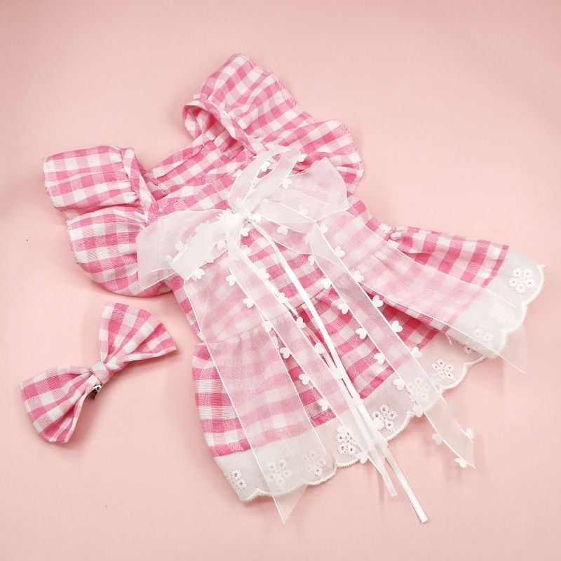 Cute Polyester Cotton Flower Bow Knot Pet Clothing