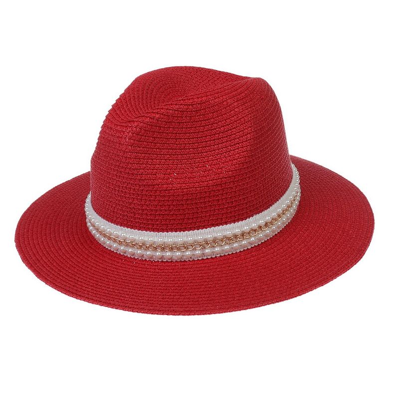 للجنسين أنيق أسلوب بسيط اللون الصامد طنف كبيرة قبعة فيدورا