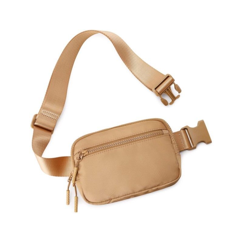 Unisex Basic Solid Color Polyester Waist Bags