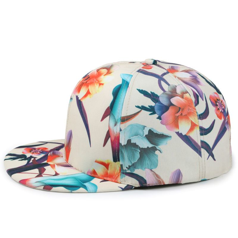 Femmes Style Simple Forme De Cœur La Plume Fleur Avant-toit Plat Casquette De Baseball