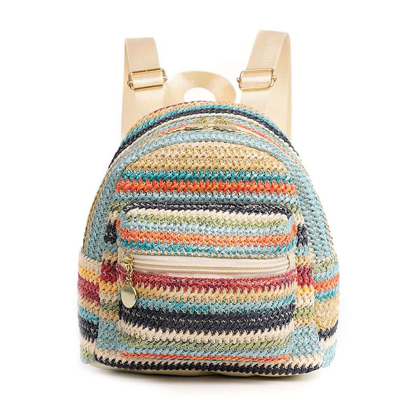 Casual Personalized Straw Backpack