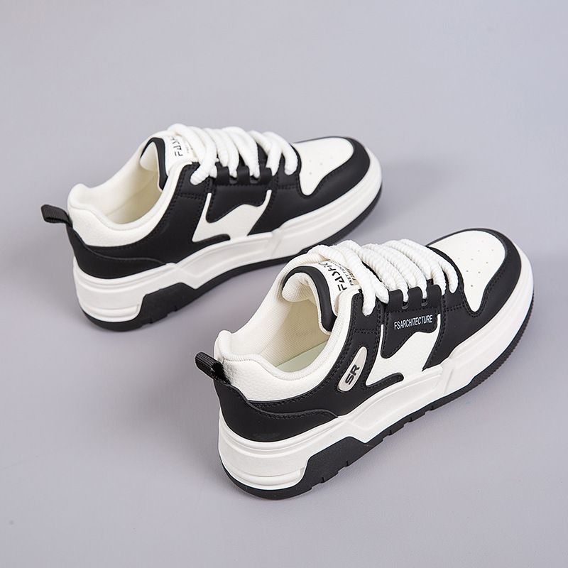 Women's Casual Color Block Round Toe Skate Shoes